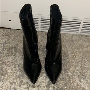 Steve Madden Black Patent Heeled Boots